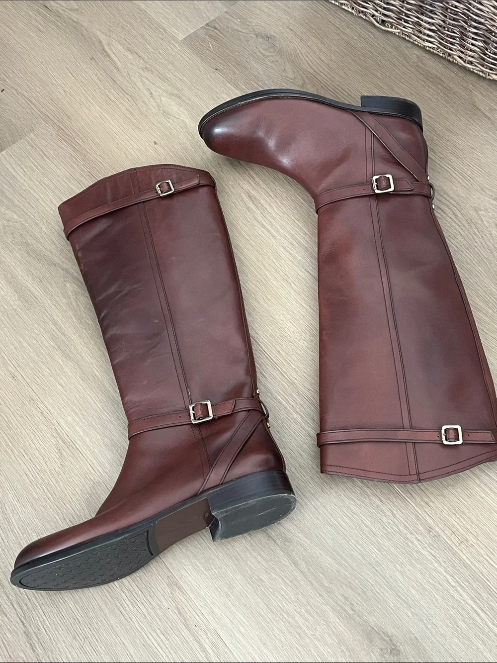ANTONIO MELANI Brown Over-the-Knee Leather Boots